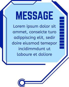 Communication message box with futuristic interface design vector