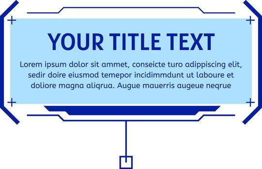 Futuristic digital layout displaying text and data interface vector