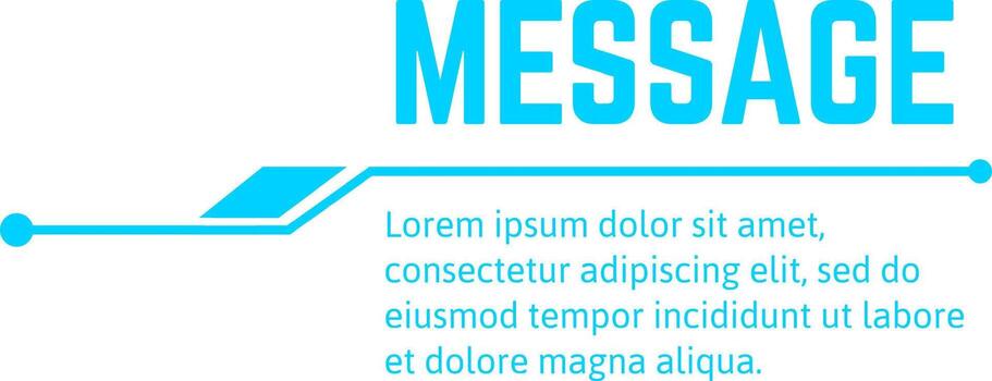 mensaje texto gráfico inferior tercero comunicación marco vector