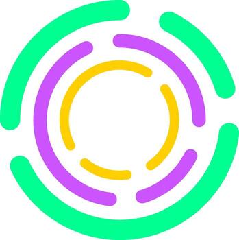 Abstract logo representing decentralized finance and blockchain technology vector