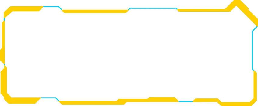 Sci fi interface border displaying abstract technology frame vector