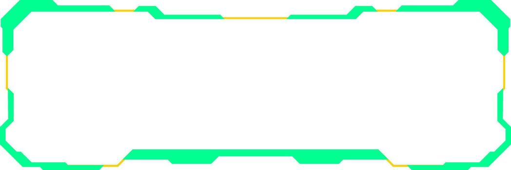 Futuristic user interface digital border frame design vector