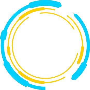 futurista circular marco datos cargando animación gráfico vector