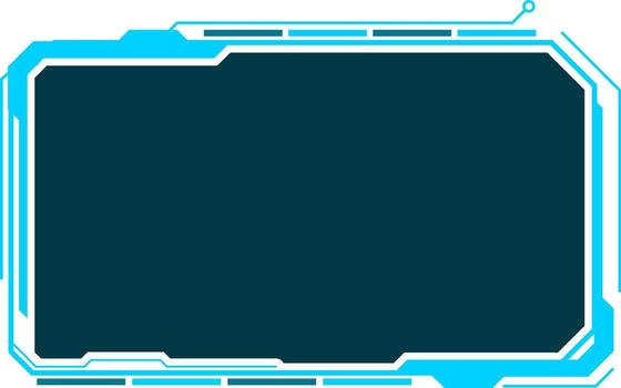 Futuristic heads up display interface screen frame vector