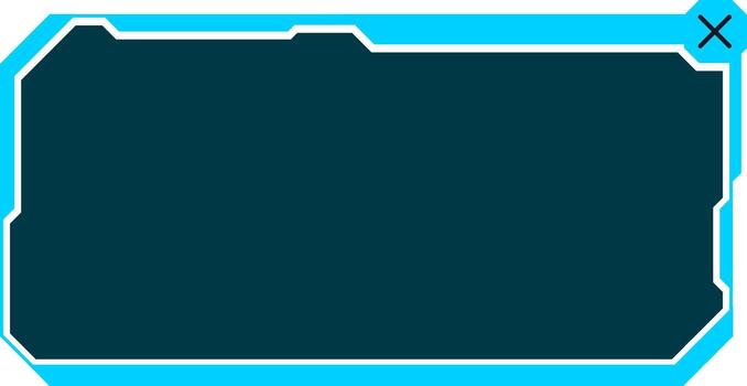 Futuristic GUI loading window with close button vector
