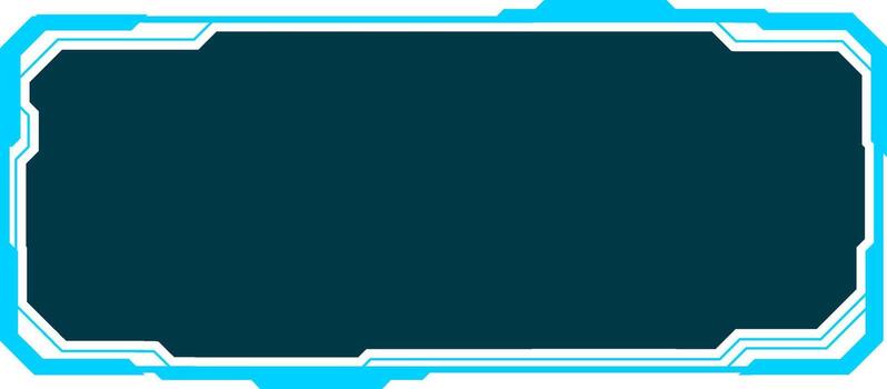 Futuristic blue digital interface data blank frame vector