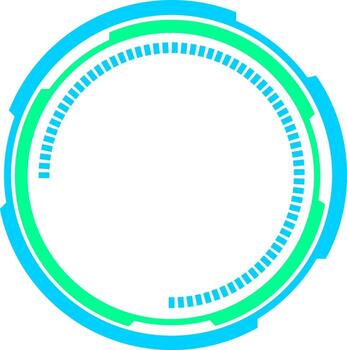 Technology hud circle frame design with loading progress bar vector