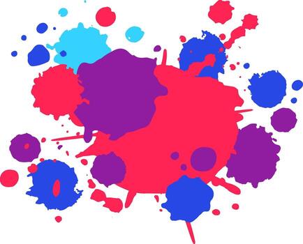 Colorful paint splattering creating abstract creative background vector