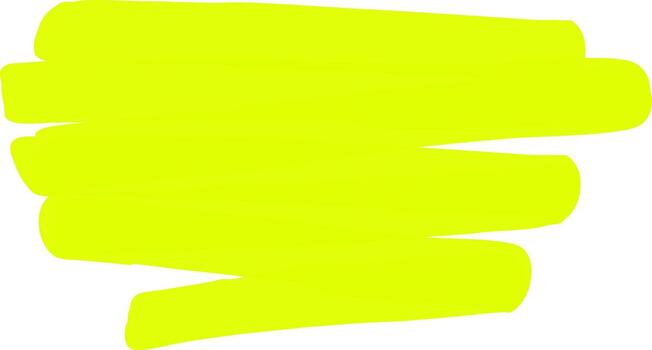 Yellow highlighter mark creating a bright emphasis background vector