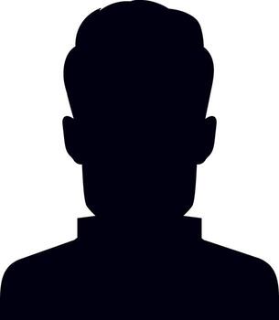 Man silhouette profile showing anonymous person avatar vector