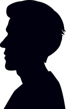 Man silhouette head profiling anonymous identity concept vector