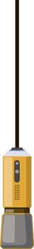 amarillo intercomunicador dispositivo con micrófono para comunicación vector