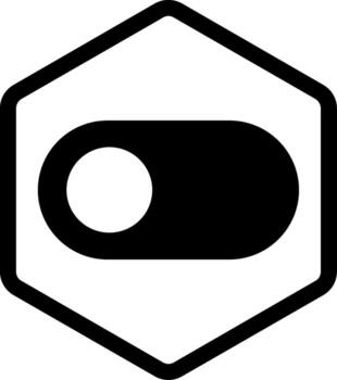 Toggle Button Glyph Style Icon Design vector