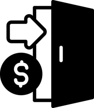 salida estrategia glifo estilo icono diseño vector