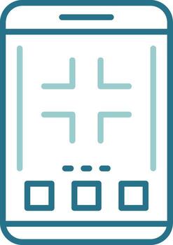 Exit full screen Mobile Interface Outline Two Color Icon vector