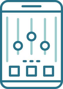 Settings Mobile Interface Two Color Icon vector