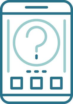 Help Mobile Interface Outline Two Color Icon vector