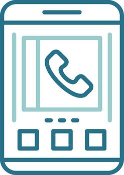 Contacts Mobile Interface Two Color Icon vector