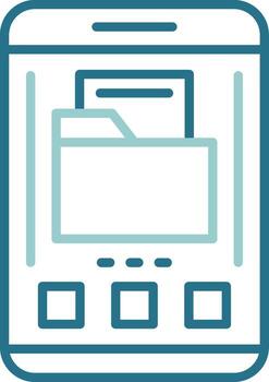 Folder Mobile Two Color Icon vector