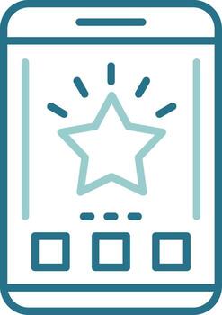 Success Mobile Interface Outline Two Color Icon vector