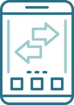 Refresh Mobile Interface Two Color Icon vector