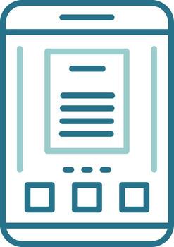 Document Mobile Interface Outline Two Color Icon vector