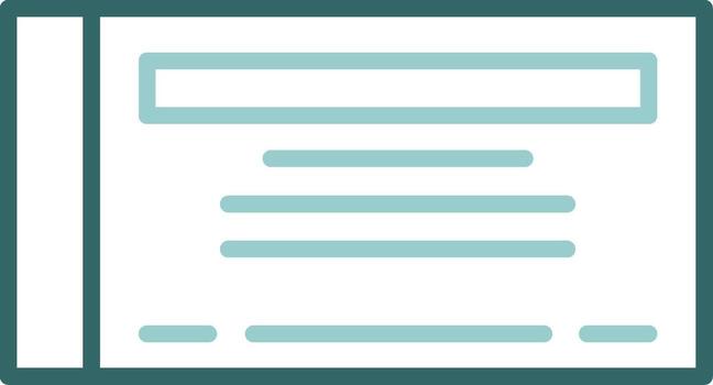 Checkbook Outline Two Color Icon Design vector