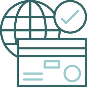 Payment gateway Outline Two Color Icon Design vector