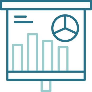 Graphical Representation Outline Two Color Icon vector