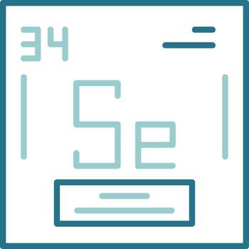 Selenium Chemical Outline Two Color Icon vector