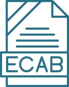 ECAB Format Outline Two Color Icon vector