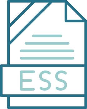 ESS Format Outline Two Color Icon vector