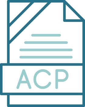 ACP Format Outline Two Color Icon vector