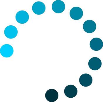 azul puntos Progreso circulo cargando animación icono vector