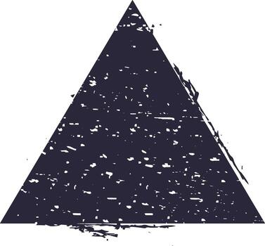 Grunge distressed triangle shape creating abstract texture background vector