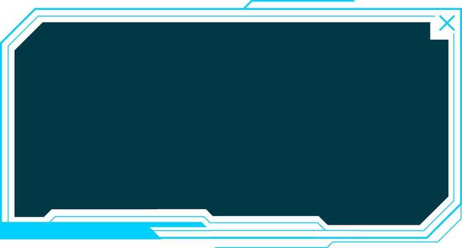 Futuristic digital user interface hud screen border frame vector