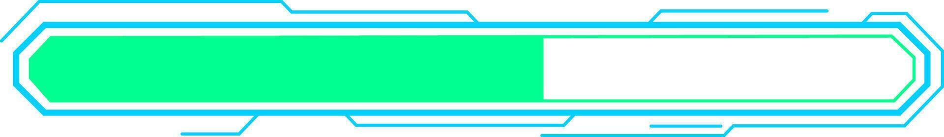Futuristic loading bar showing progression in user interface vector