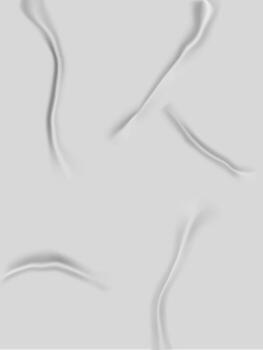 White fabric texture with wrinkles and soft shadows vector