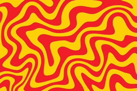 Abstract Red and Yellow Wavy Pattern vector