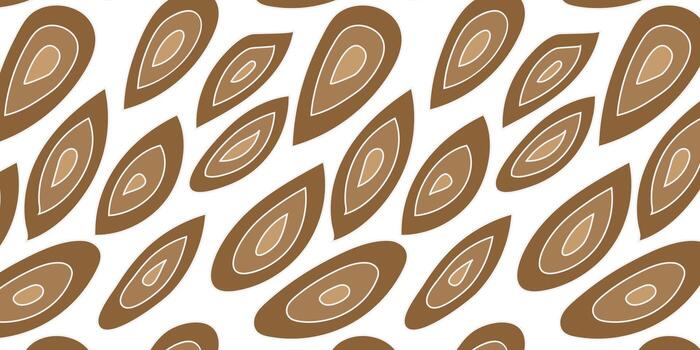 resumen modelo con orgánico marrón lágrima formas en un blanco antecedentes. moderno minimalista gráfico diseño para textiles y envase papel vector