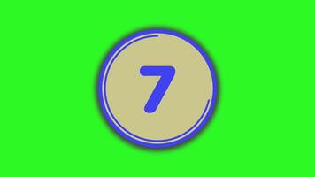 10 andra nedräkning timer med en blå gräns nedräkning på grön bakgrund lämplig för presentationer, webbplatser, social media inlägg behöver en nedräkning element video