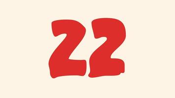 25 segundo cuenta regresiva Temporizador con naranja número en beige antecedentes adecuado para presentaciones, sitios web, y videos necesitando relacionado al tiempo visuales