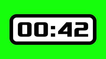 45 secondo conto alla rovescia Timer con digitale orologio Schermo su verde sfondo adatto per per scadenze, utile per tempo gestione concetti nel presentazioni, siti web, o sociale media video