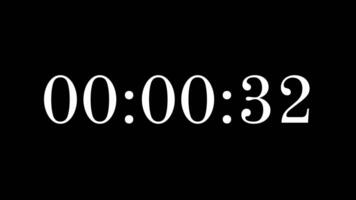 35 second countdown timer with white numbers on a black background perfect for creating urgency in promotional content, marketing, presentations, social media posts, and websites video