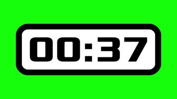 40 secondo conto alla rovescia Timer con digitale orologio Schermo su verde sfondo adatto per per scadenze, utile per tempo gestione concetti nel presentazioni, siti web, o sociale media video