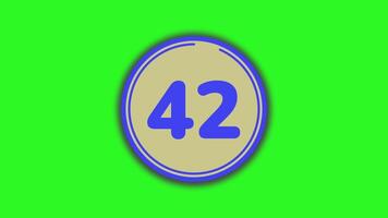 45 second countdown timer with a blue border countdown on green background suitable for presentations, websites, social media posts needing a countdown element video