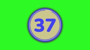 40 second countdown timer with a blue border countdown on green background suitable for presentations, websites, social media posts needing a countdown element video