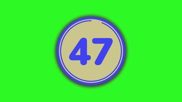 50 second countdown timer with a blue border countdown on green background suitable for presentations, websites, social media posts needing a countdown element video