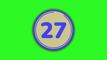 30 andra nedräkning timer med en blå gräns nedräkning på grön bakgrund lämplig för presentationer, webbplatser, social media inlägg behöver en nedräkning element video