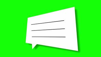 A comment box popup animation and shaking effect on green screen video